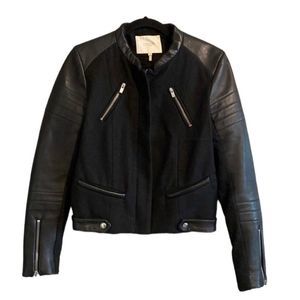 90. Maje Moto Leather Biker Jacket